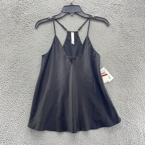 Flora Nikrooz Top Womens XS Black‎ V-Neck Racerback Tank Sleeveless New $30